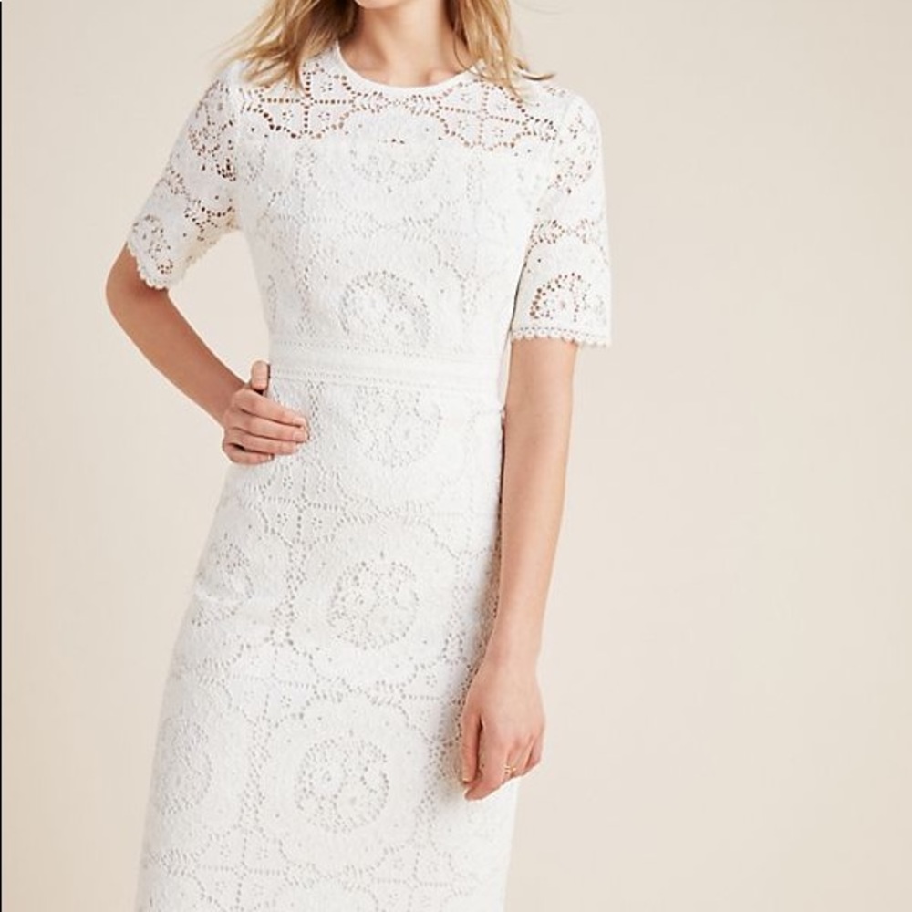 Shoshanna Marmande Lace Midi Dress - Size 8P